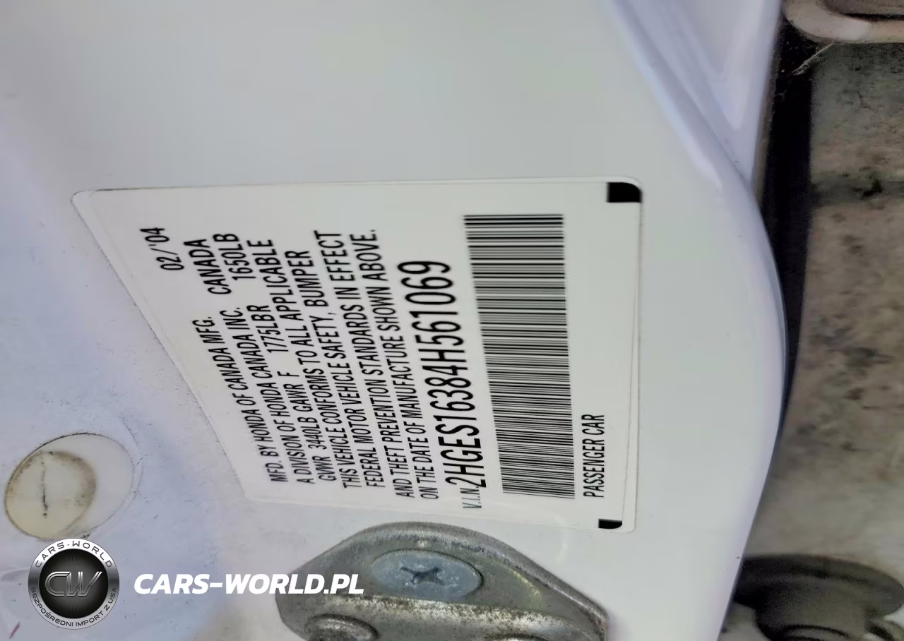 2004 Honda Civic Dx Vp VIN:2HGES16384H561069 - 12