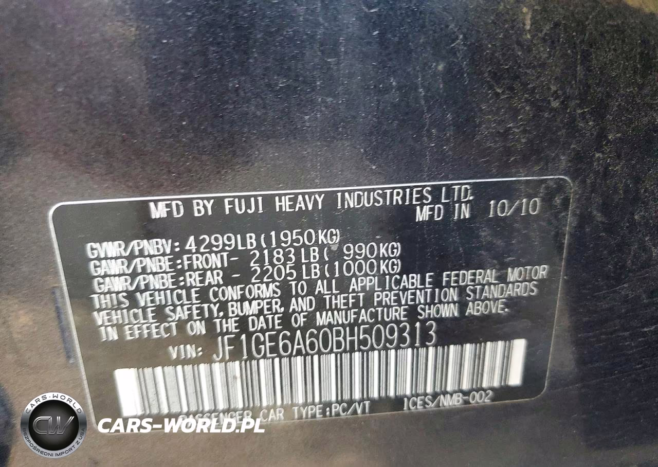 2011 Subaru Impreza 2.5I VIN:JF1GE6A60BH509313 - 12