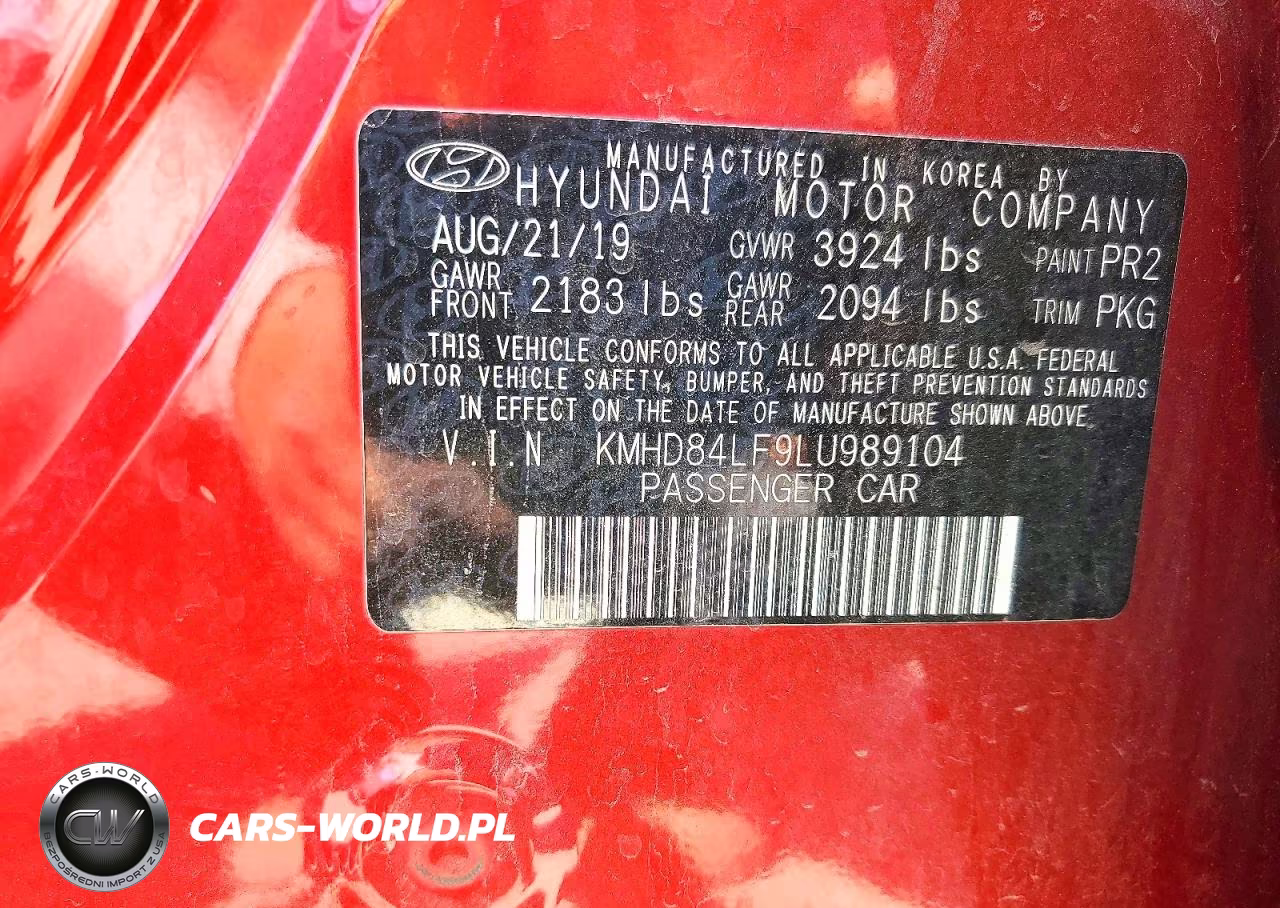 2020 Hyundai Elantra Sel VIN:KMHD84LF9LU989104 - 12