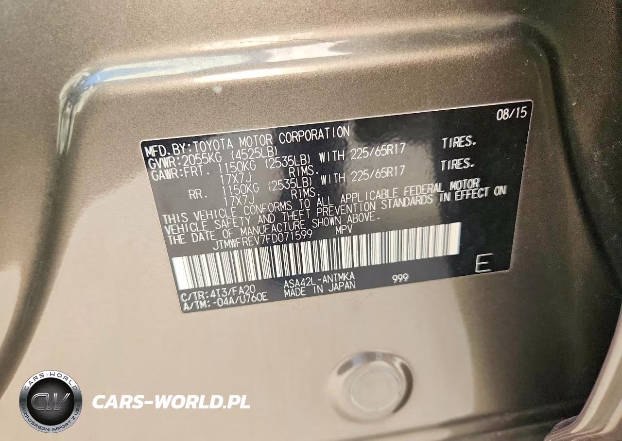 2015 Toyota Rav4 Xle VIN:JTMWFREV7FD071599 - 13