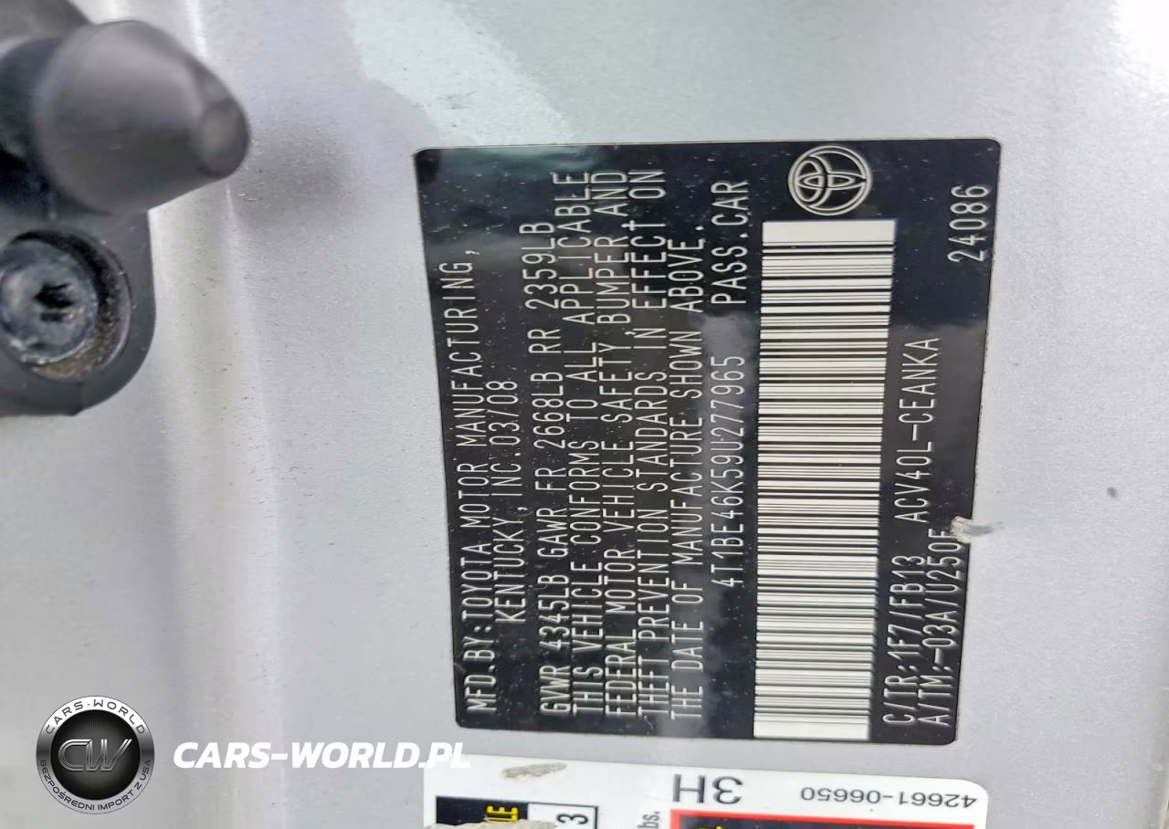 2009 Toyota Camry Le VIN:4T1BE46K59U277965 - 12