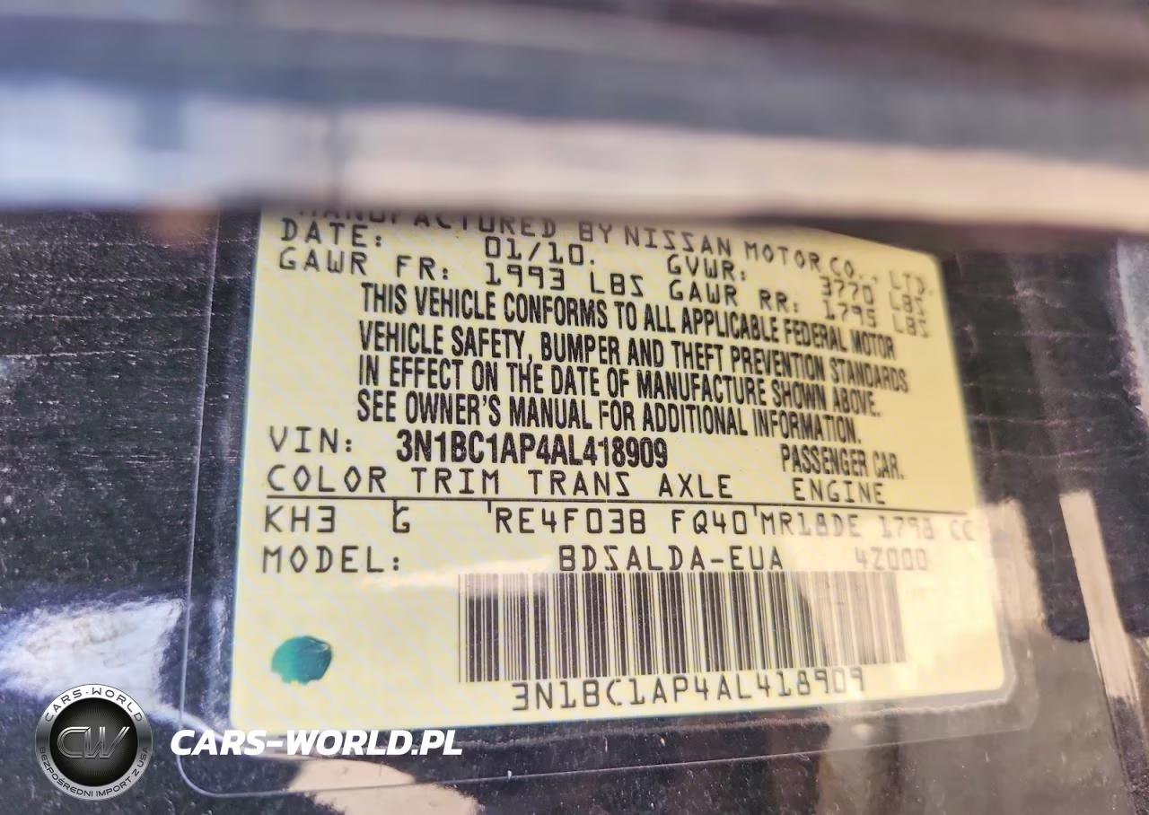 2010 Nissan Versa 1.8 S VIN:3N1BC1AP4AL418909 - 12