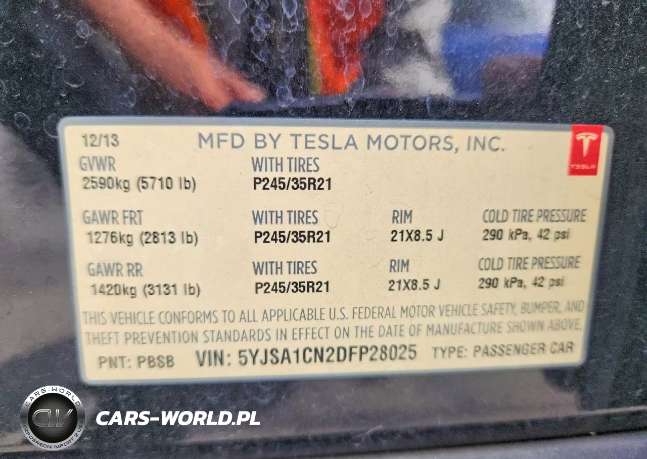 2013 Tesla Model S VIN:5YJSA1CN2DFP28025 - 12