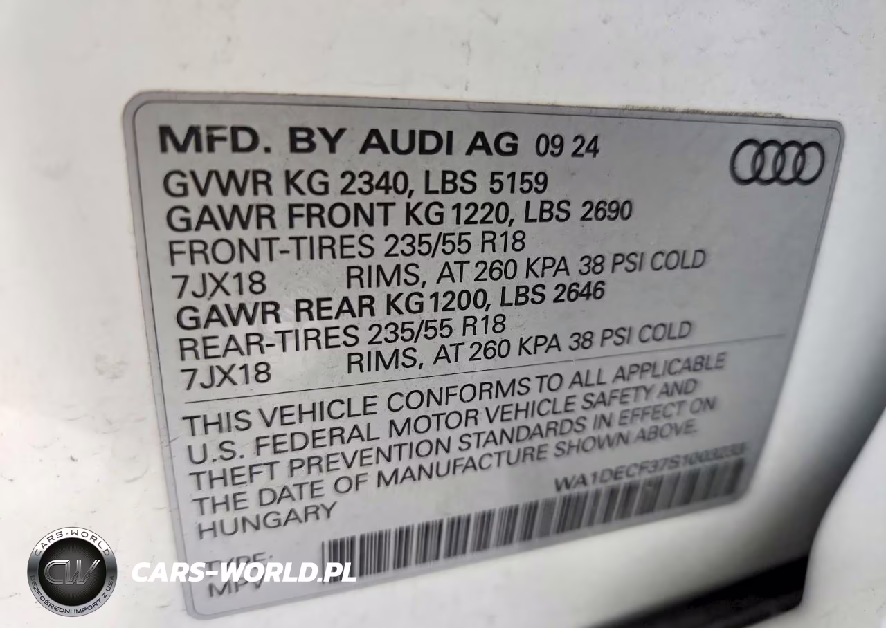 2025 Audi Q3 Premium S Line 45 VIN:WA1DECF37S1003233 - 12