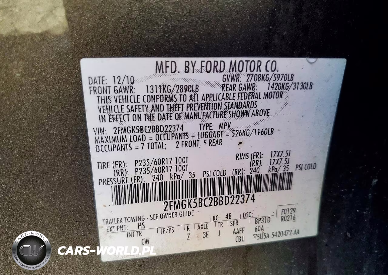 2011 Ford Flex Se VIN:2FMGK5BC2BBD22374 - 13
