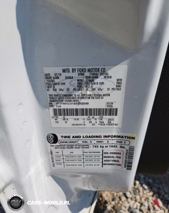 2010 Ford F150 Supercrew VIN:1FTFW1CV1AFD02045 - 12