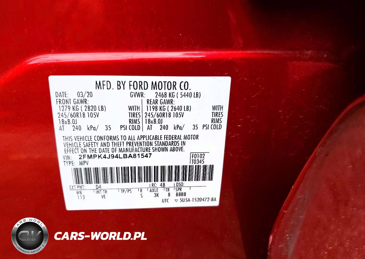2020 Ford Edge Sel VIN:2FMPK4J94LBA81547 - 14
