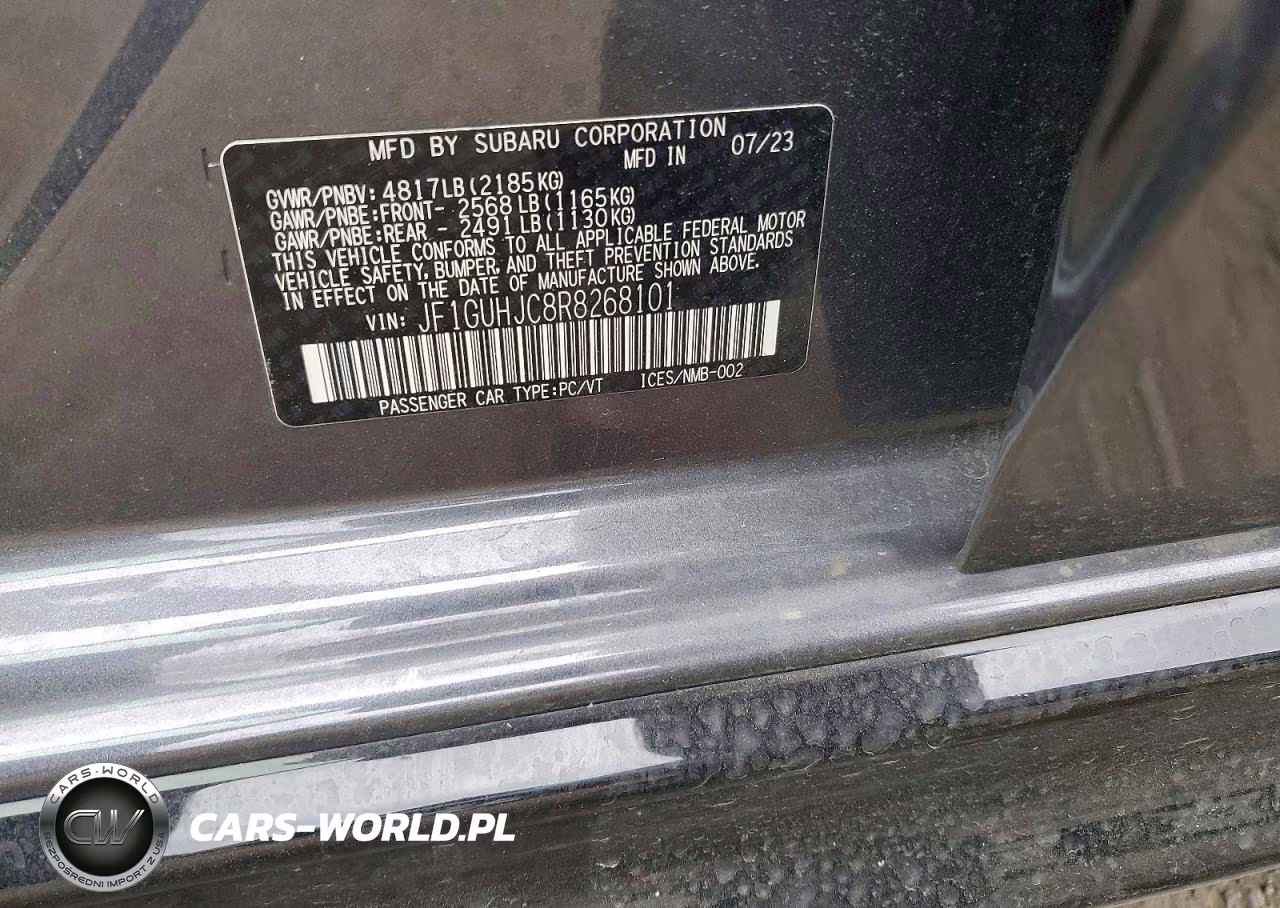 2024 Subaru Impreza Rs VIN:JF1GUHJC8R8268101 - 13