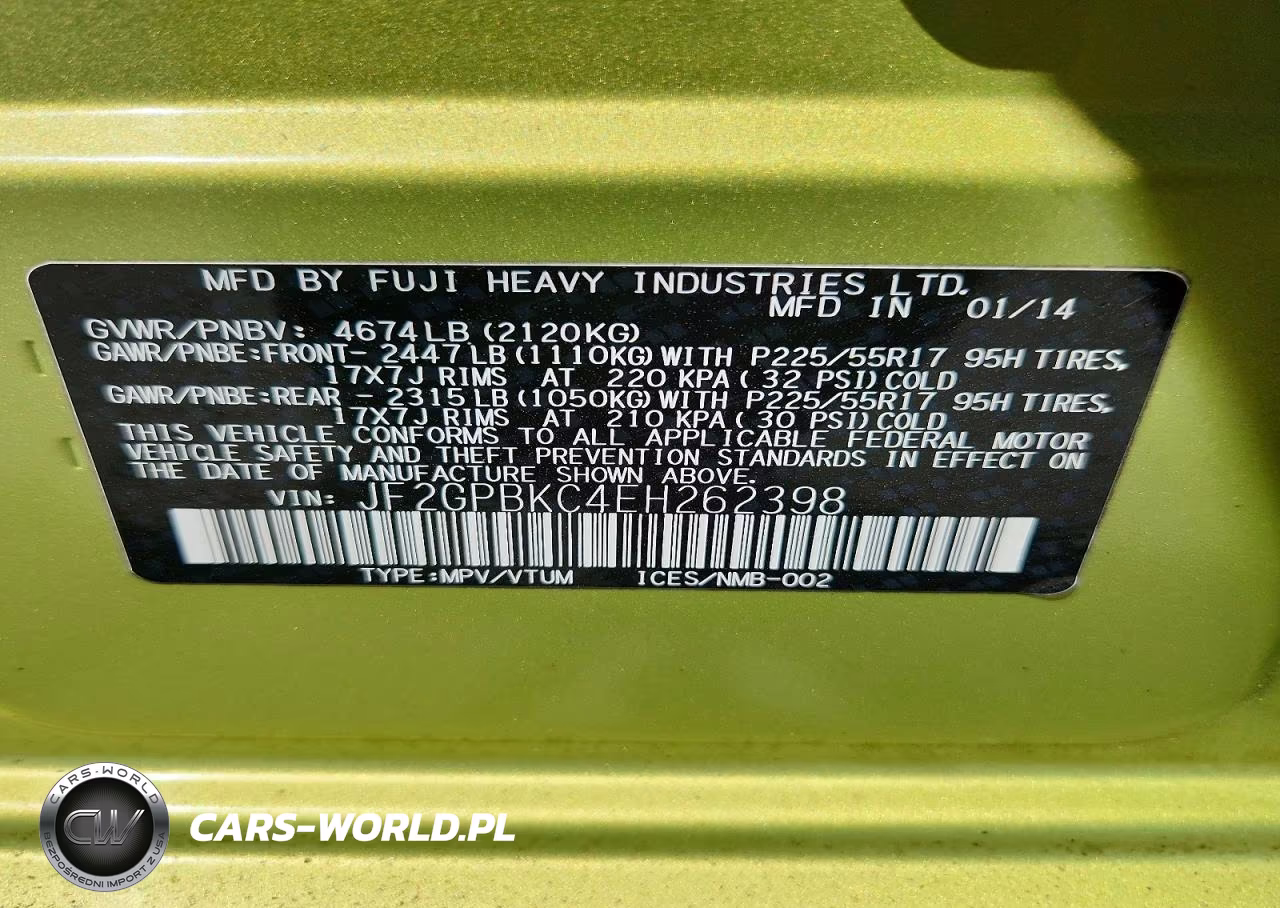 2017 Subaru Crosstrek VIN:JF2GPBKC4EH262398 - 13