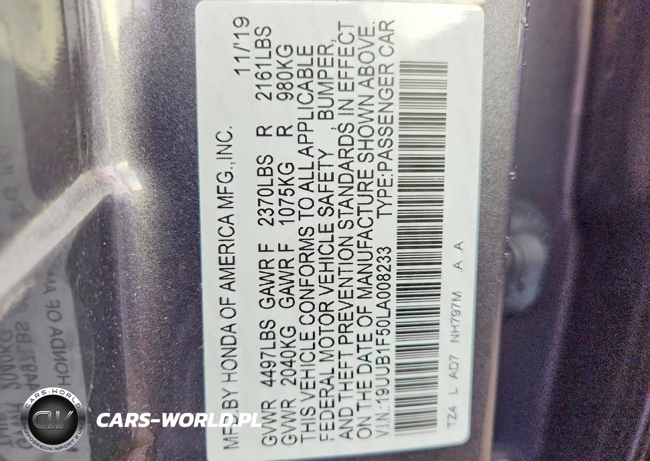 2020 Acura Tlx Technology VIN:19UUB1F50LA008233 - 12