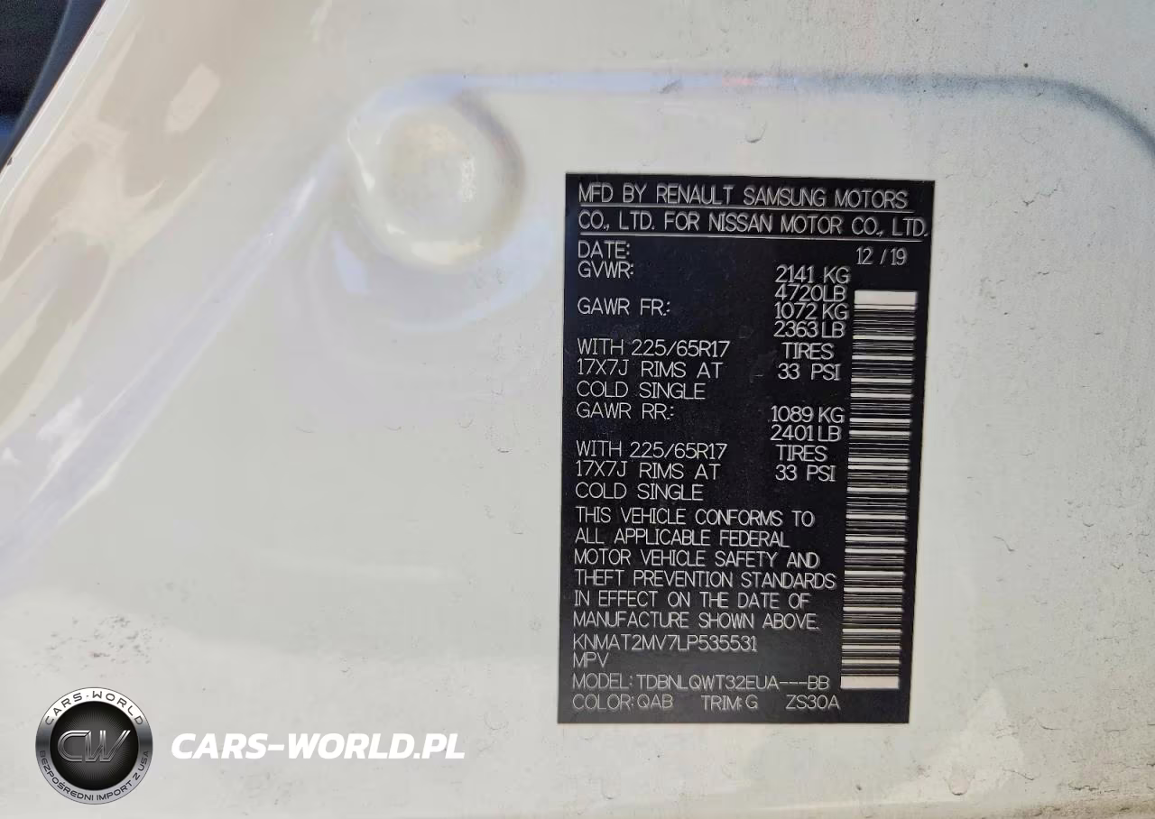 2020 Nissan Rogue Sv VIN:KNMAT2MV7LP535531 - 14