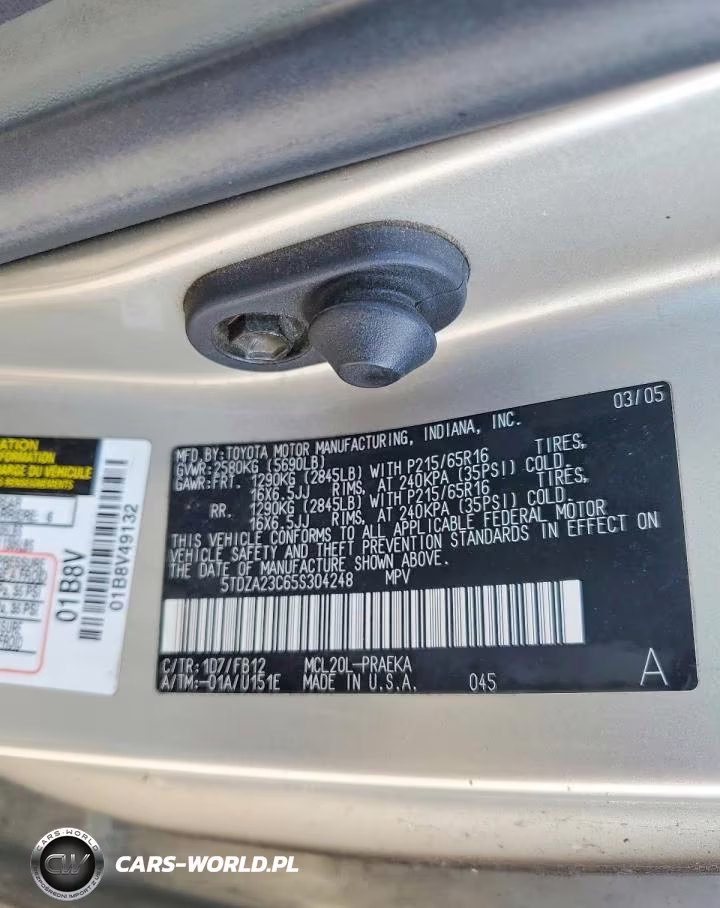 2005 Toyota Sienna Le 8 Passenger VIN:5TDZA23C65S304248 - 13