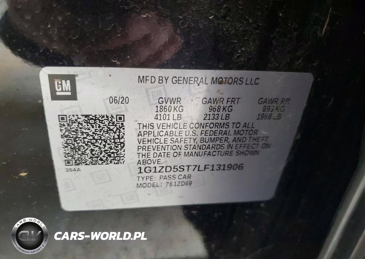 2020 Chevrolet Malibu Lt VIN:1G1ZD5ST7LF131906 - 12