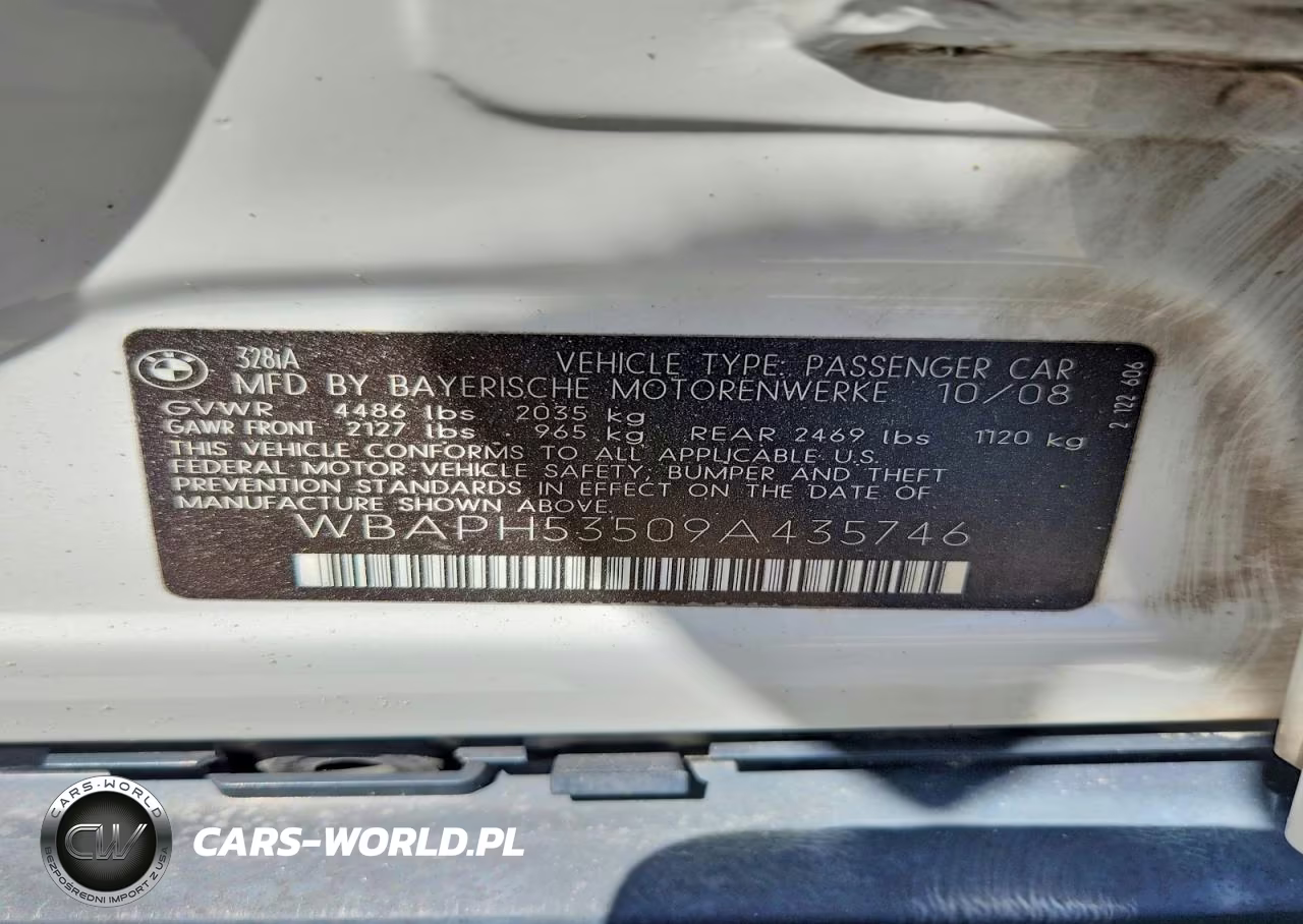 2009 BMW 328 I Sulev VIN:WBAPH53509A435746 - 12