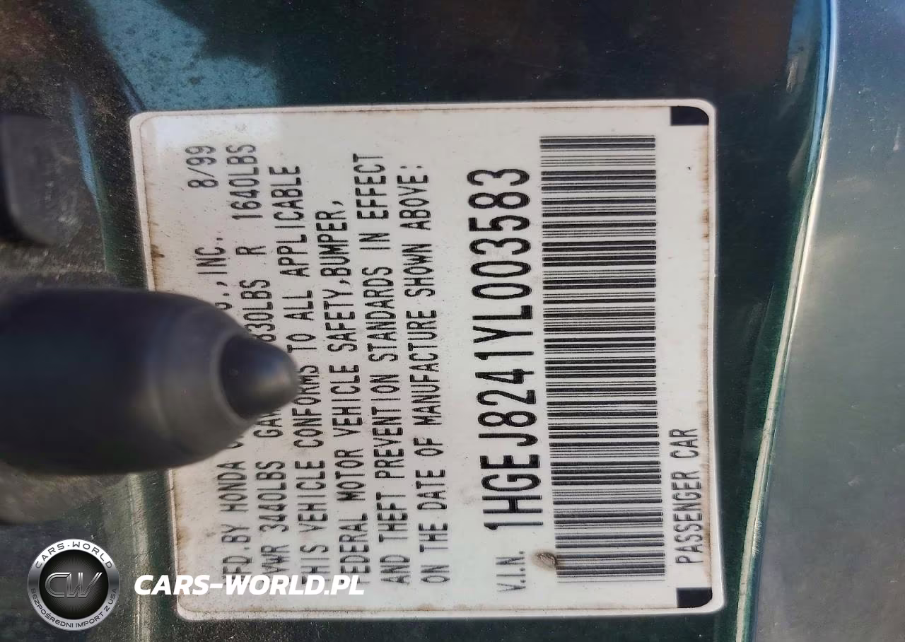 2000 Honda Civic Ex VIN:1HGEJ8241YL003583 - 12