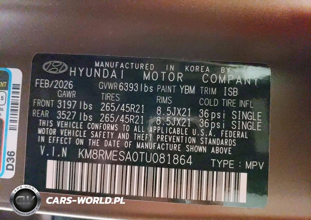 2026 Hyundai Palisade Calligraphy VIN:KM8RMESA0TU081864 - 13