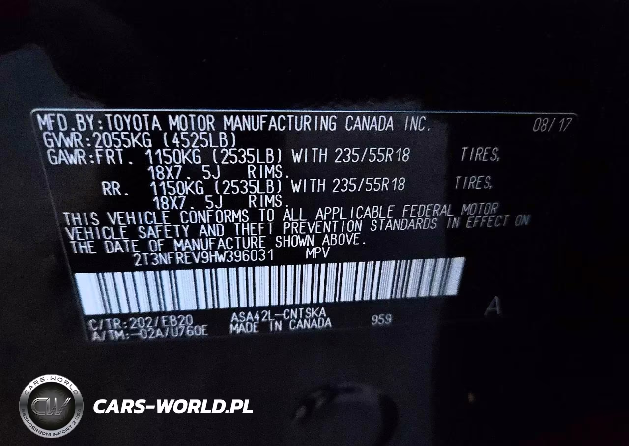 2017 Toyota Rav4 Se VIN:2T3NFREV9HW396031 - 13
