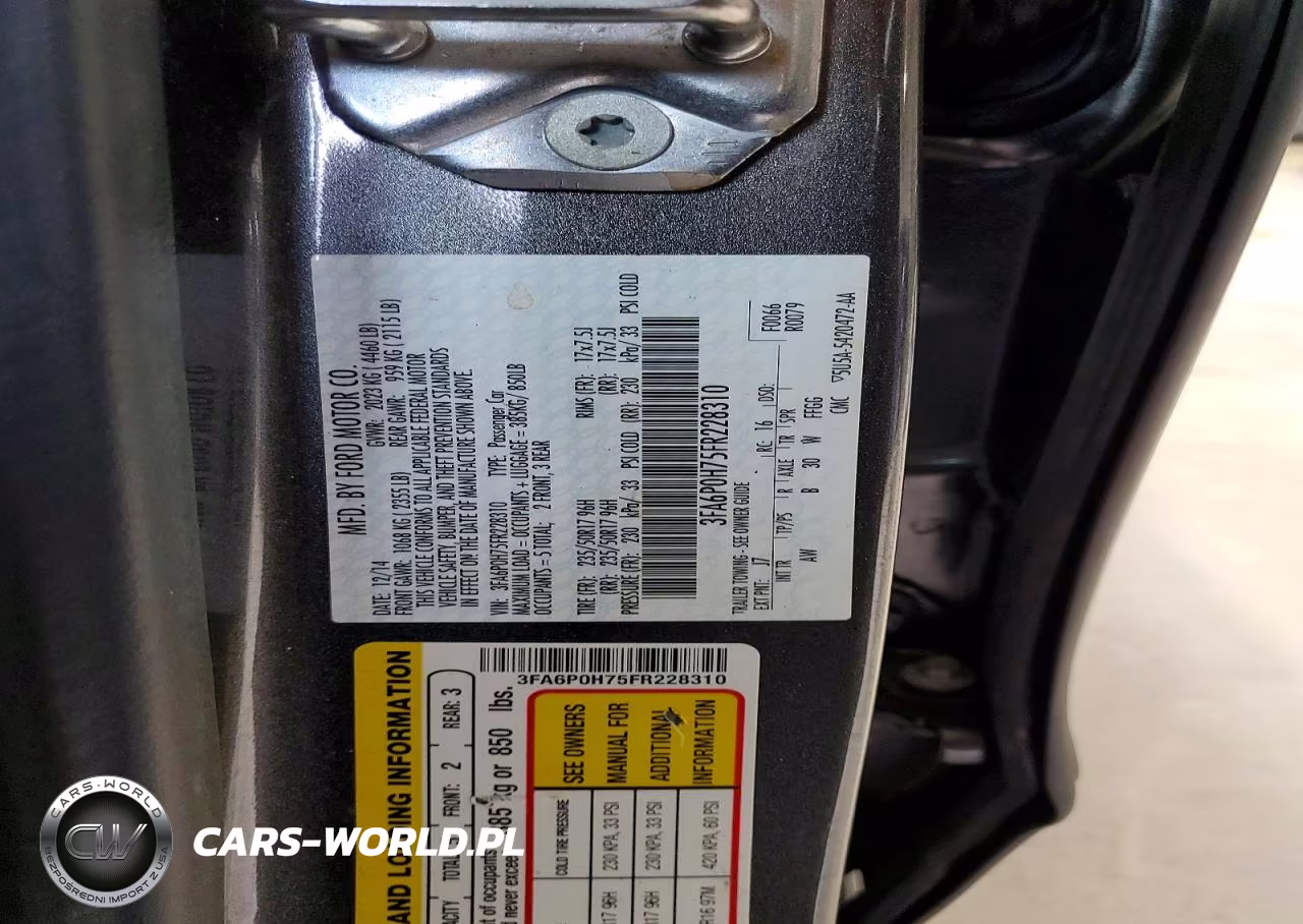 2015 Ford Fusion Se VIN:3FA6P0H75FR228310 - 12