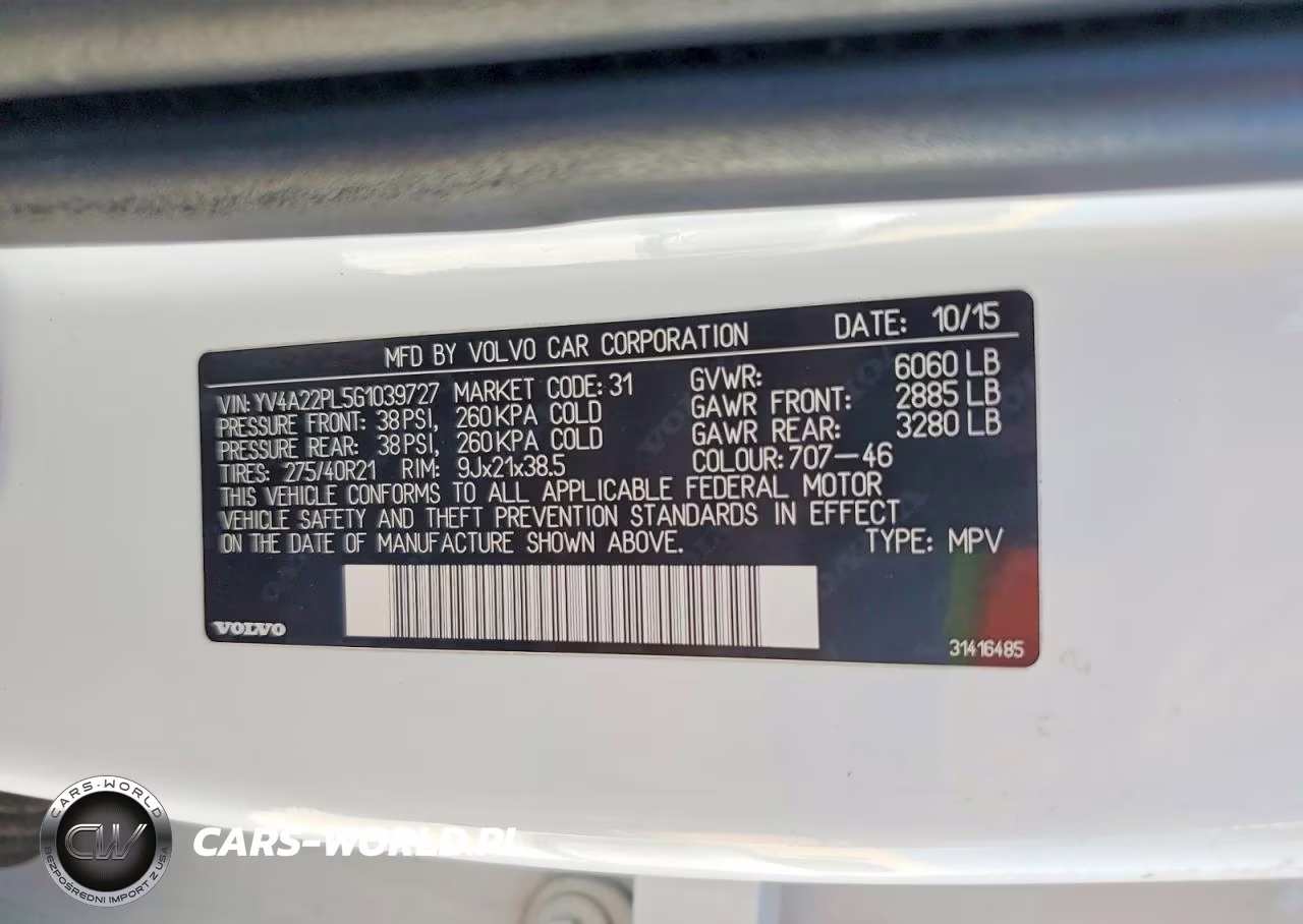 2016 Volvo Xc90 T6 VIN:YV4A22PL5G1039727 - 13
