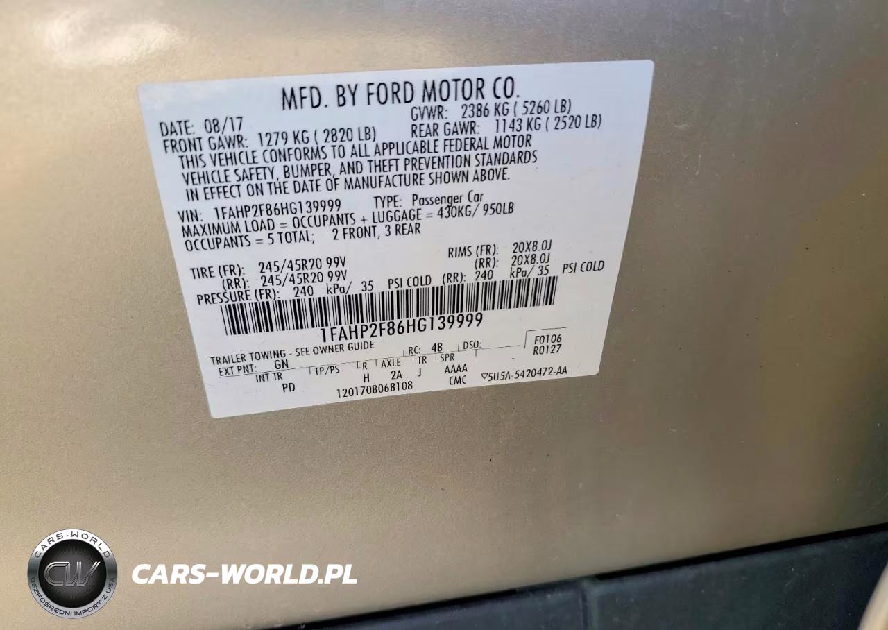 2017 Ford Taurus Limited VIN:1FAHP2F86HG139999 - 12