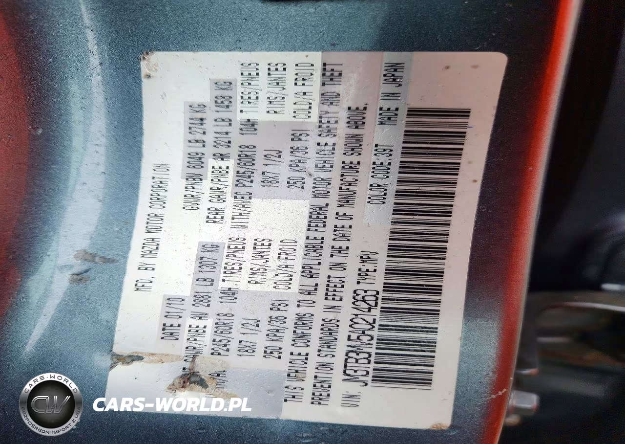 2010 Mazda Cx-9 VIN:JM3TB3MV5A0214263 - 13