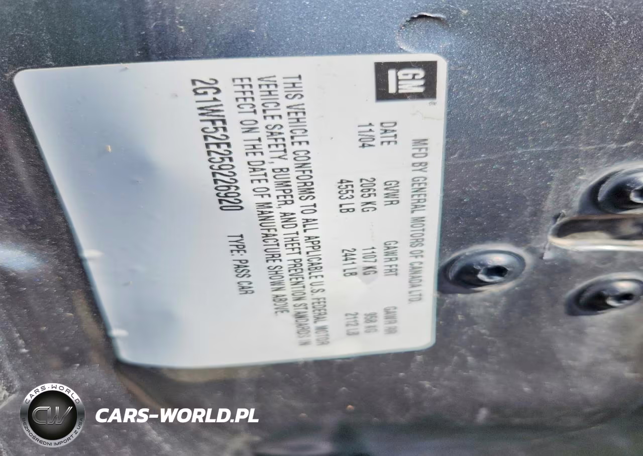 2005 Chevrolet Impala VIN:2G1WF52E259226920 - 12