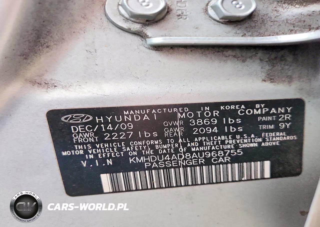 2010 Hyundai Elantra Gls VIN:KMHDU4AD8AU968755 - 12