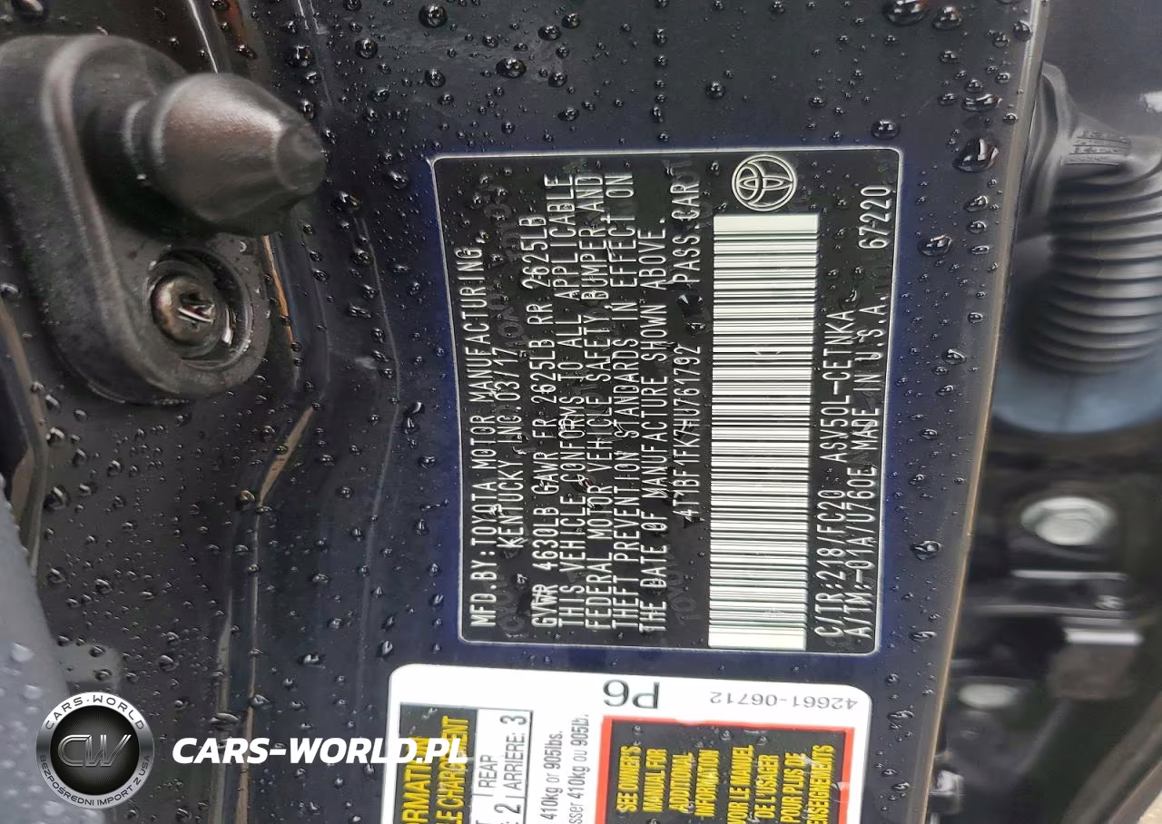 2017 Toyota Camry Le VIN:4T1BF1FK7HU761792 - 12