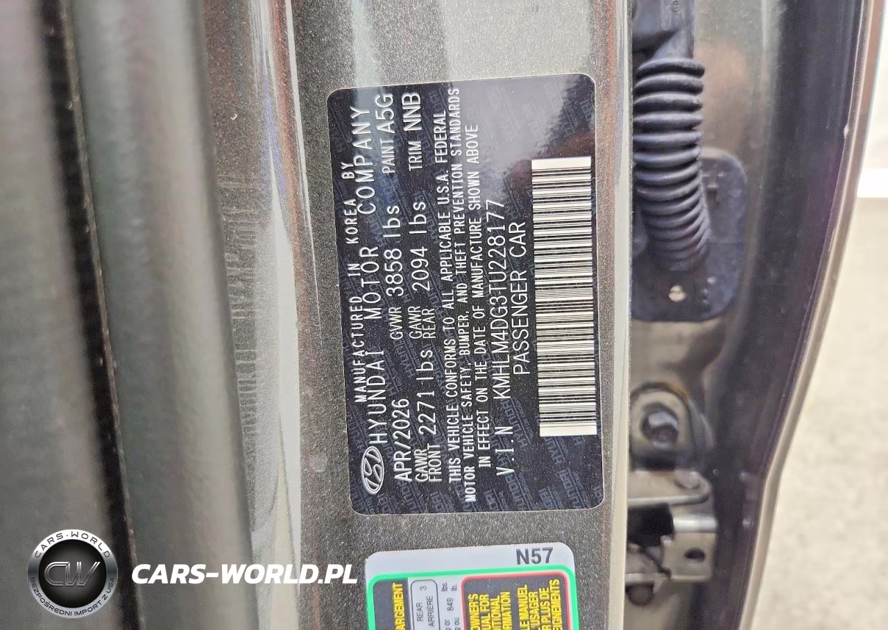 2026 Hyundai Elantra Sel Sport VIN:KMHLM4DG3TU228177 - 12