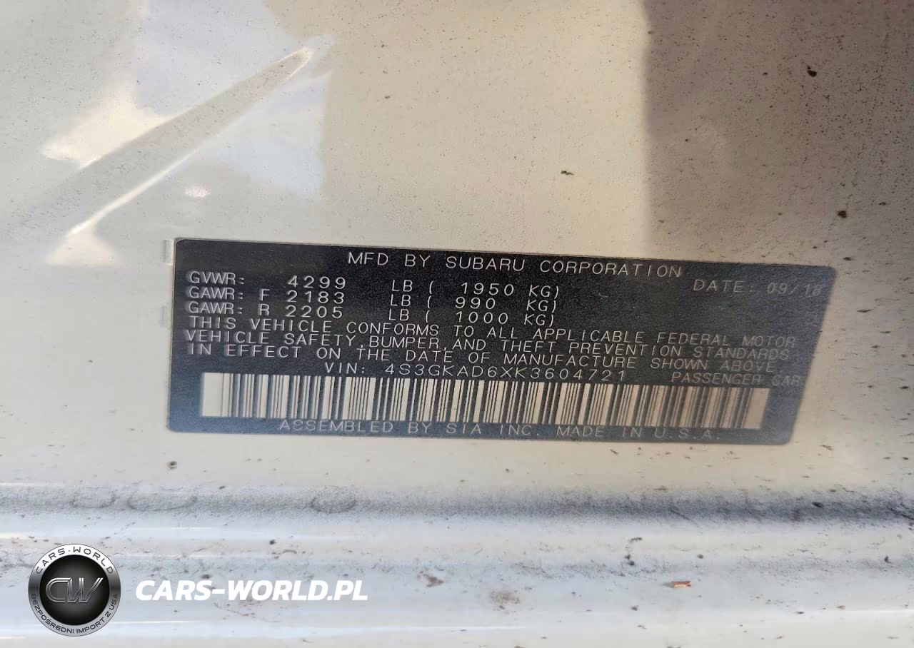2019 Subaru Impreza Premium VIN:4S3GKAD6XK3604721 - 12