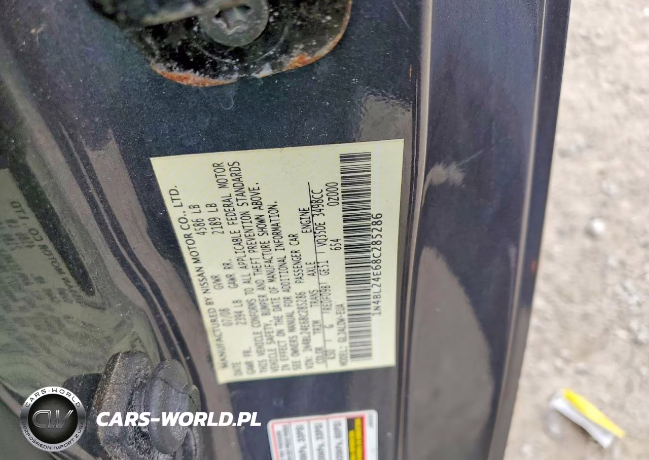 2008 Nissan Altima 3.5 Se VIN:1N4BL24E68C285286 - 12