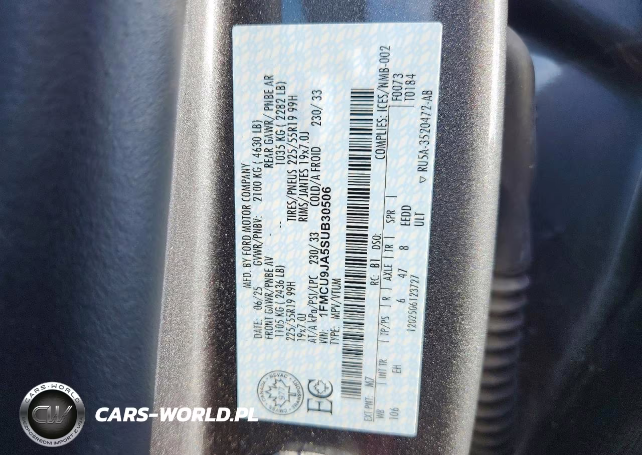 2025 Ford Escape Platinum VIN:1FMCU9JA5SUB30506 - 12