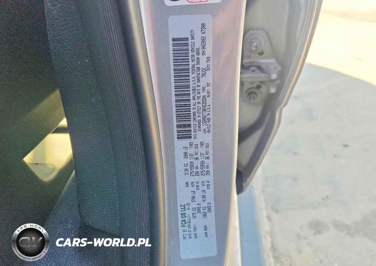 2019 Ram 1500 VIN:1C6RREFT9KN535594 - 12