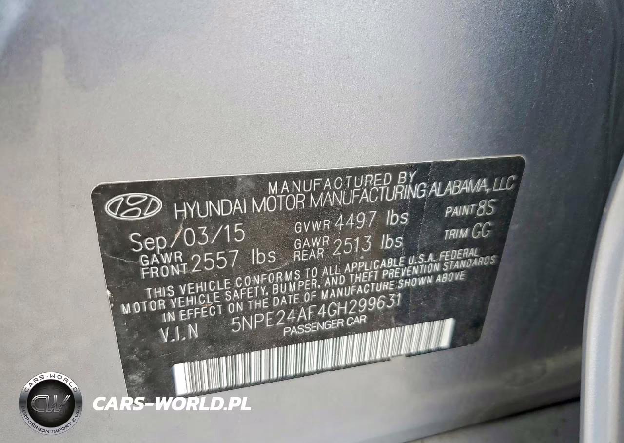 2016 Hyundai Sonata Se VIN:5NPE24AF4GH299631 - 12