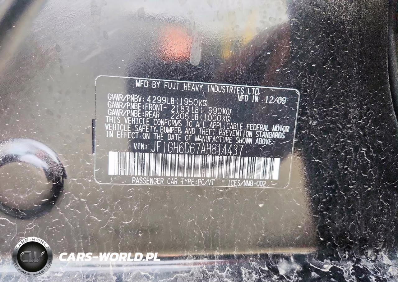 2010 Subaru Impreza Outback Sport VIN:JF1GH6D67AH814437 - 12