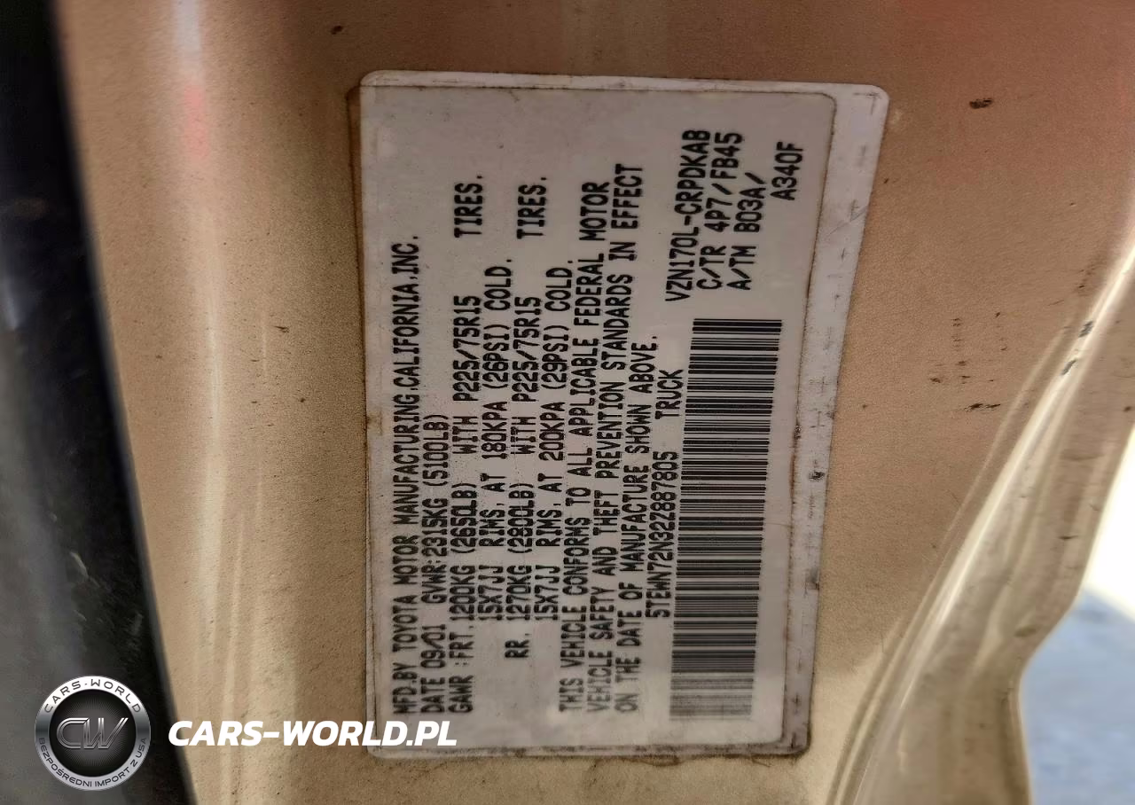 2002 Toyota Tacoma V6 VIN:5TEWN72N32Z887805 - 12