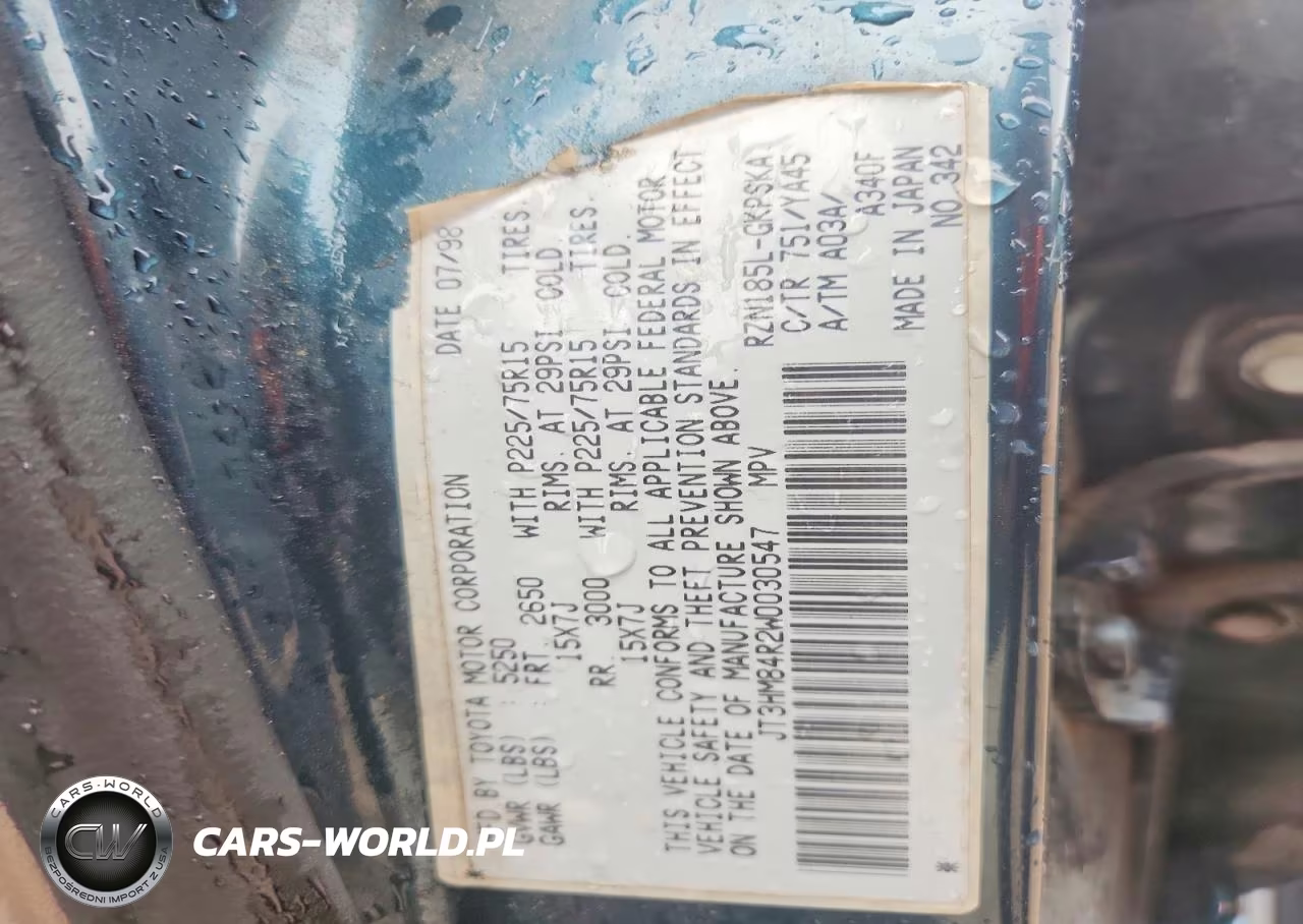 1998 Toyota 4Runner Base VIN:JT3HM84R2W0030547 - 13