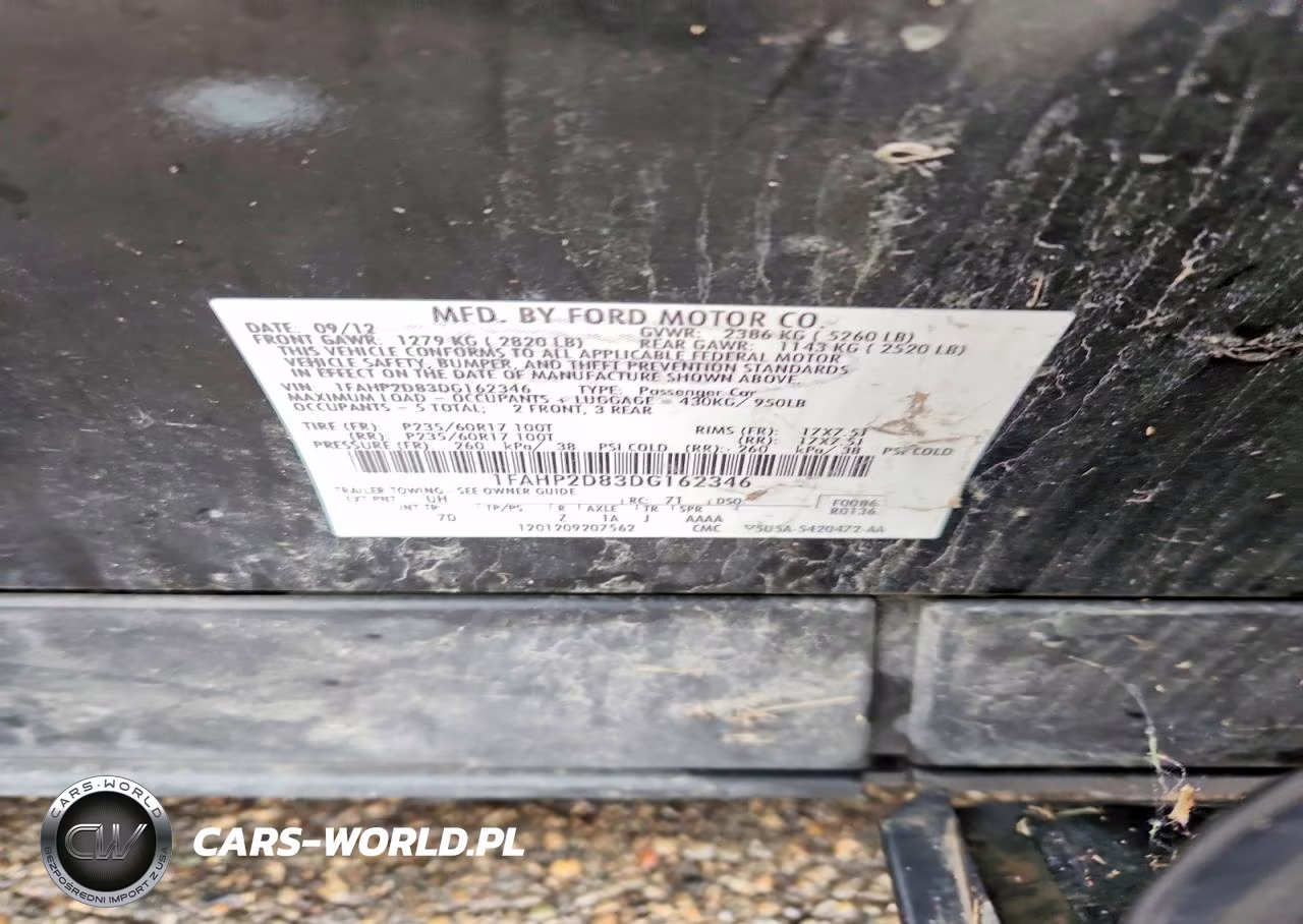 2013 Ford Taurus Se VIN:1FAHP2D83DG162346 - 12