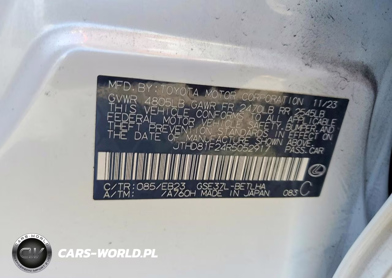 2024 Lexus Is 300 Base VIN:JTHD81F24R5052917 - 12