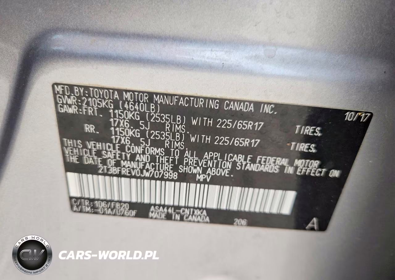 2018 Toyota Rav4 Le VIN:2T3BFREV0JW707998 - 13