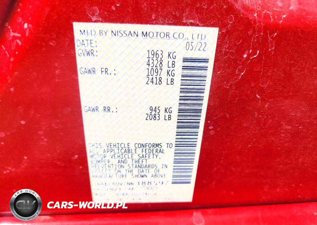 2022 Nissan Altima Sv VIN:1N4BL4DV7NN388597 - 12