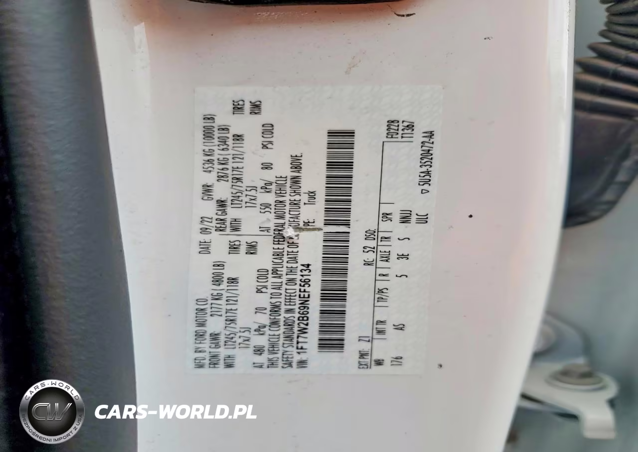 2022 Ford F250 Super Duty VIN:1FT7W2B69NEF56134 - 13