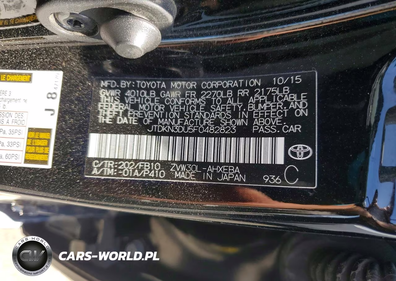 2015 Toyota Prius Two VIN:JTDKN3DU5F0482823 - 12