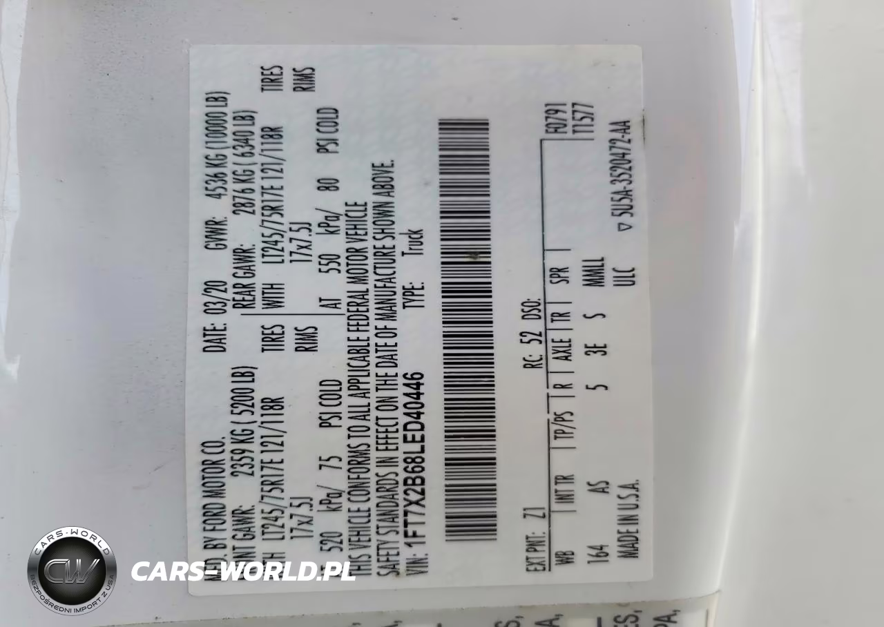 2020 Ford F250 Super Duty VIN:1FT7X2B68LED40446 - 13