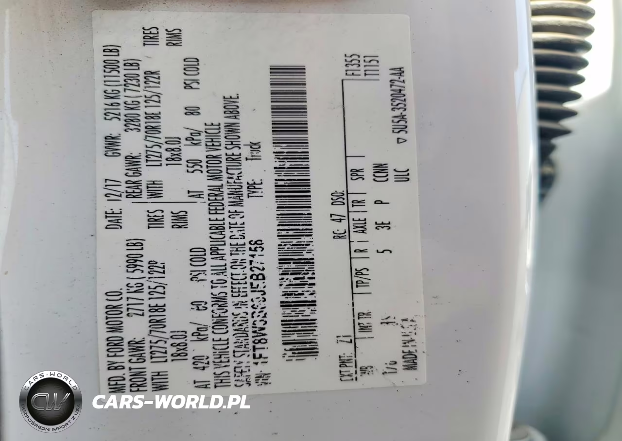 2018 Ford F350 Super Duty VIN:1FT8W3B69JEB27158 - 13