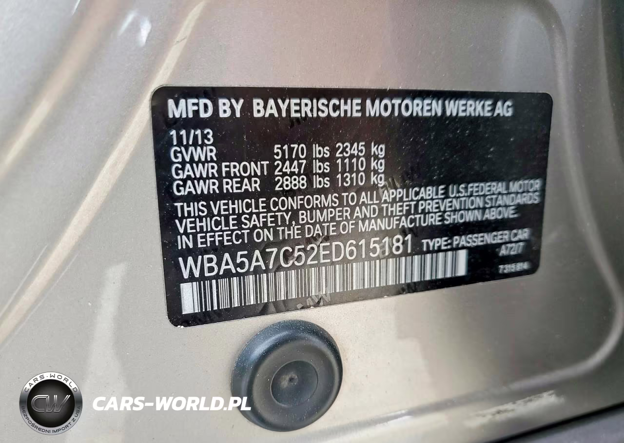 2014 BMW 528 Xi VIN:WBA5A7C52ED615181 - 12