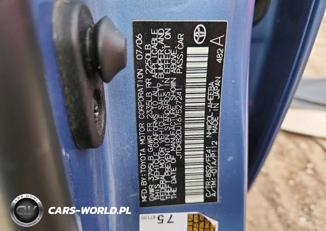 2006 Toyota Prius Base VIN:JTDKB20U167527241 - 12