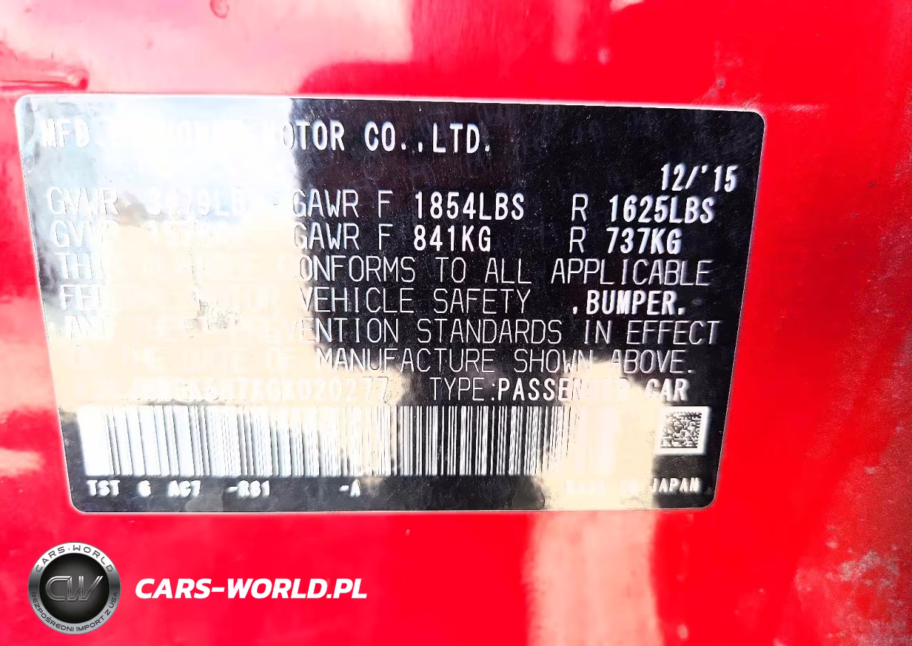 2016 Honda Fit Ex VIN:JHMGK5H7XGX020277 - 12