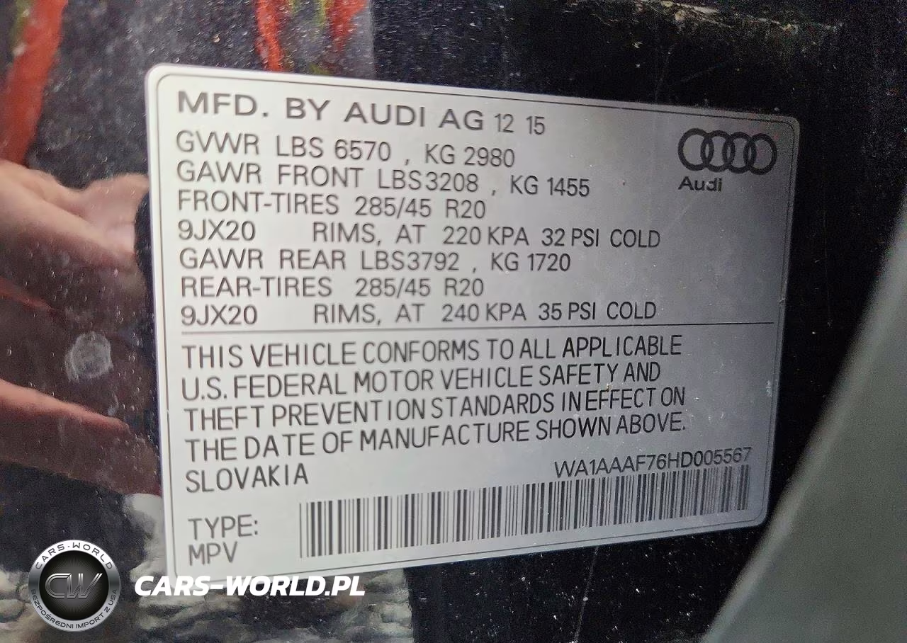 2017 Audi Q7 Premium VIN:WA1AAAF76HD005567 - 13