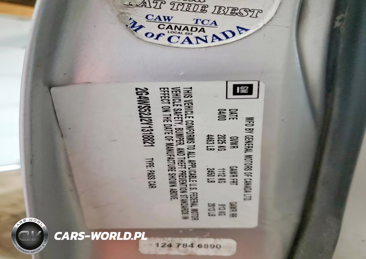 2000 Buick Century Custom VIN:2G4WS52J2Y1318821 - 12